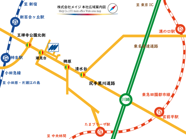 本社広域案内図